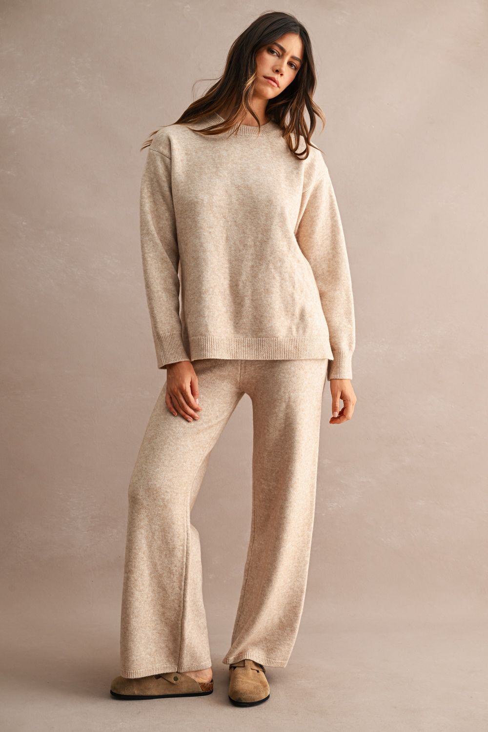 Through The City Sweater Pant Set - Taupe