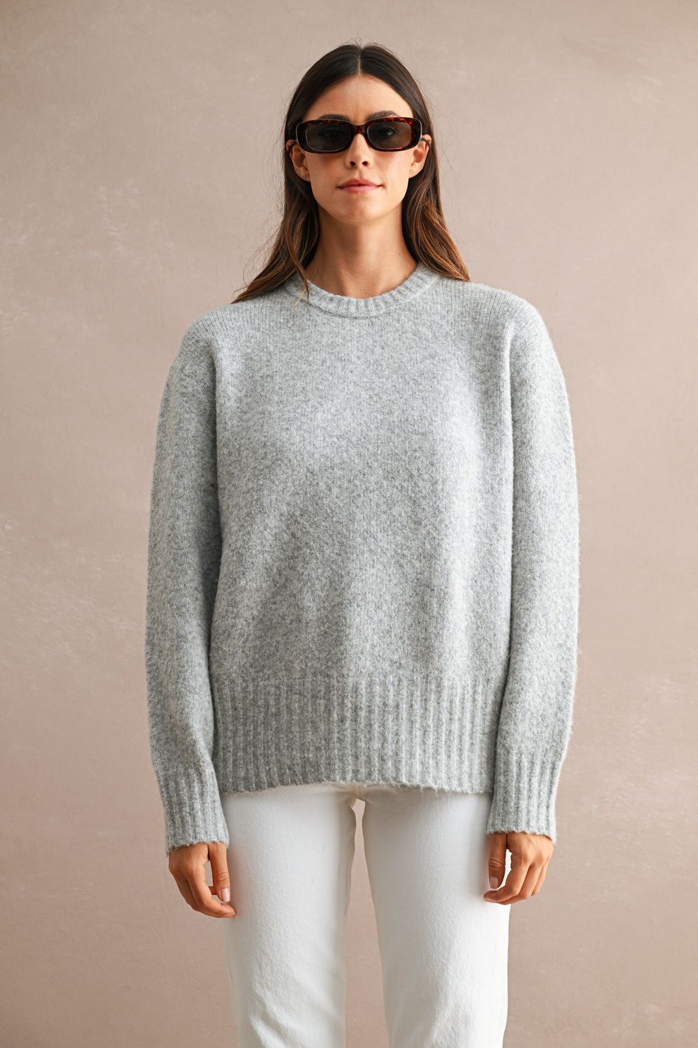 Trendy On The Go Sweater - Heather Grey