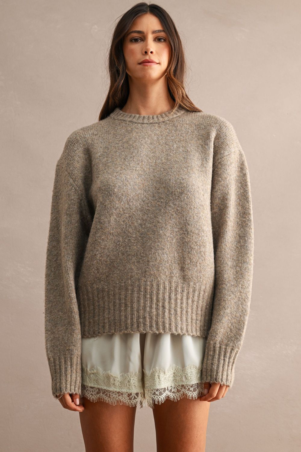 Trendy On The Go Sweater - Mocha