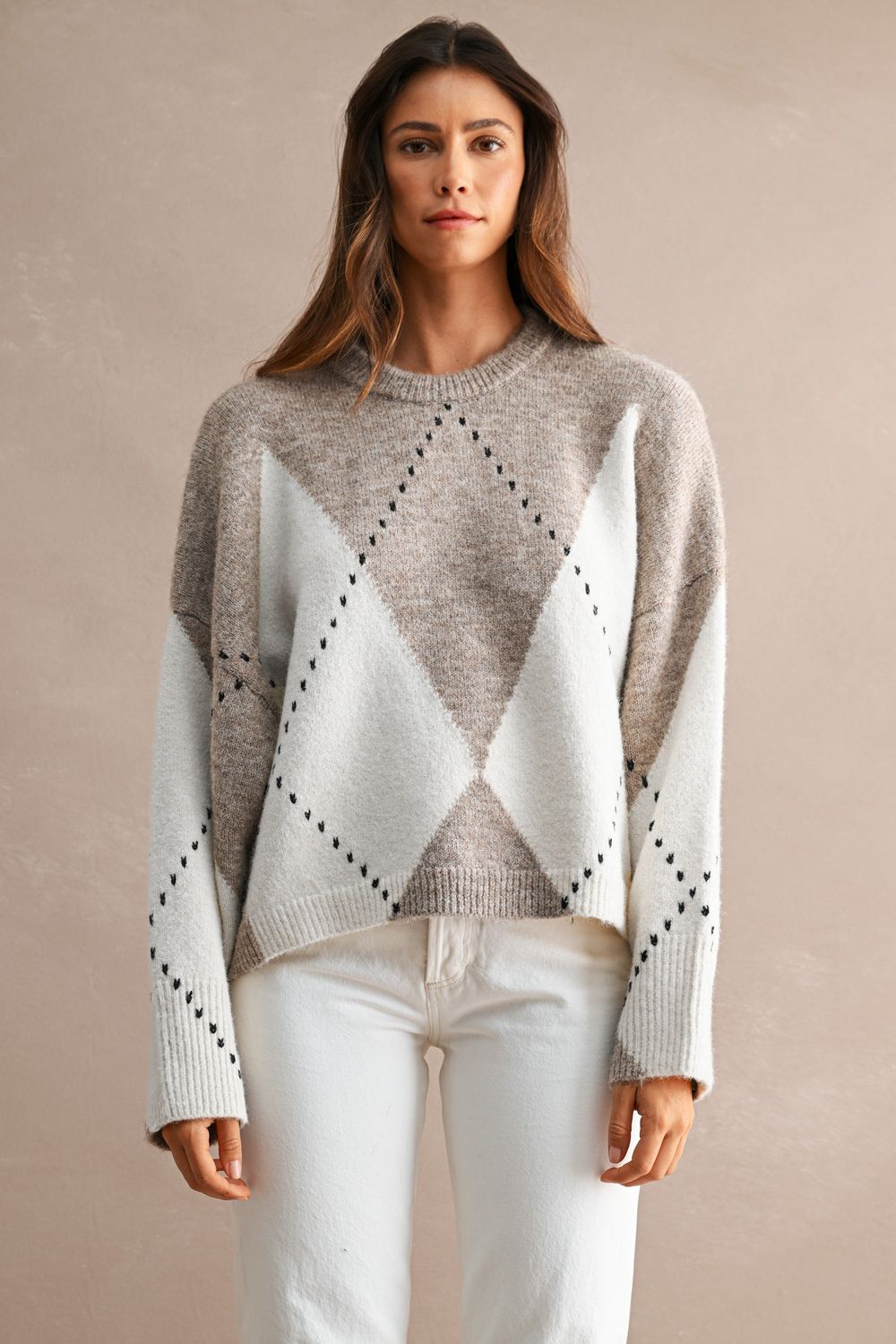 Modern Trend Arglye Sweater - Mocha