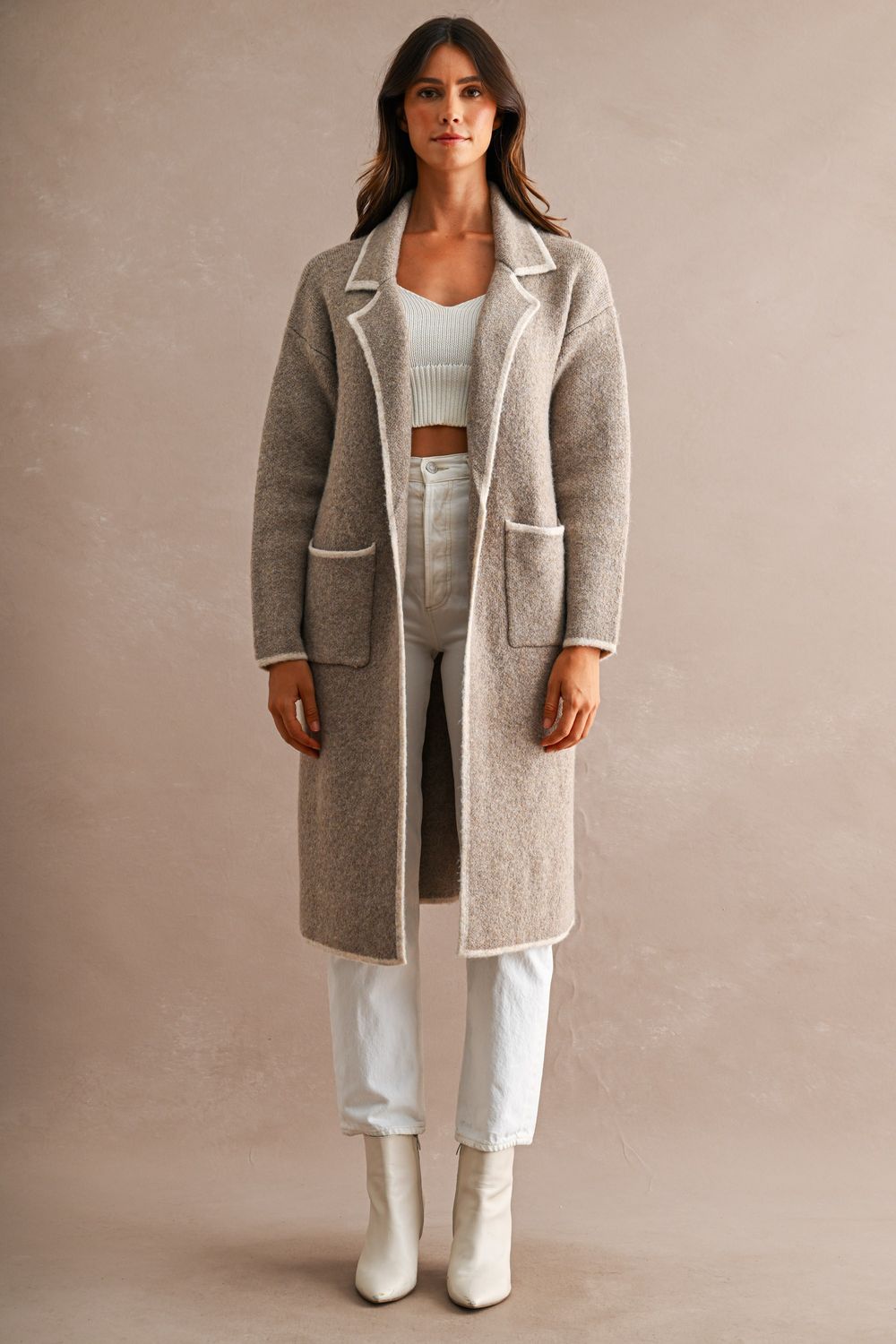 All The Poise Collared Jacket - Light Mocha