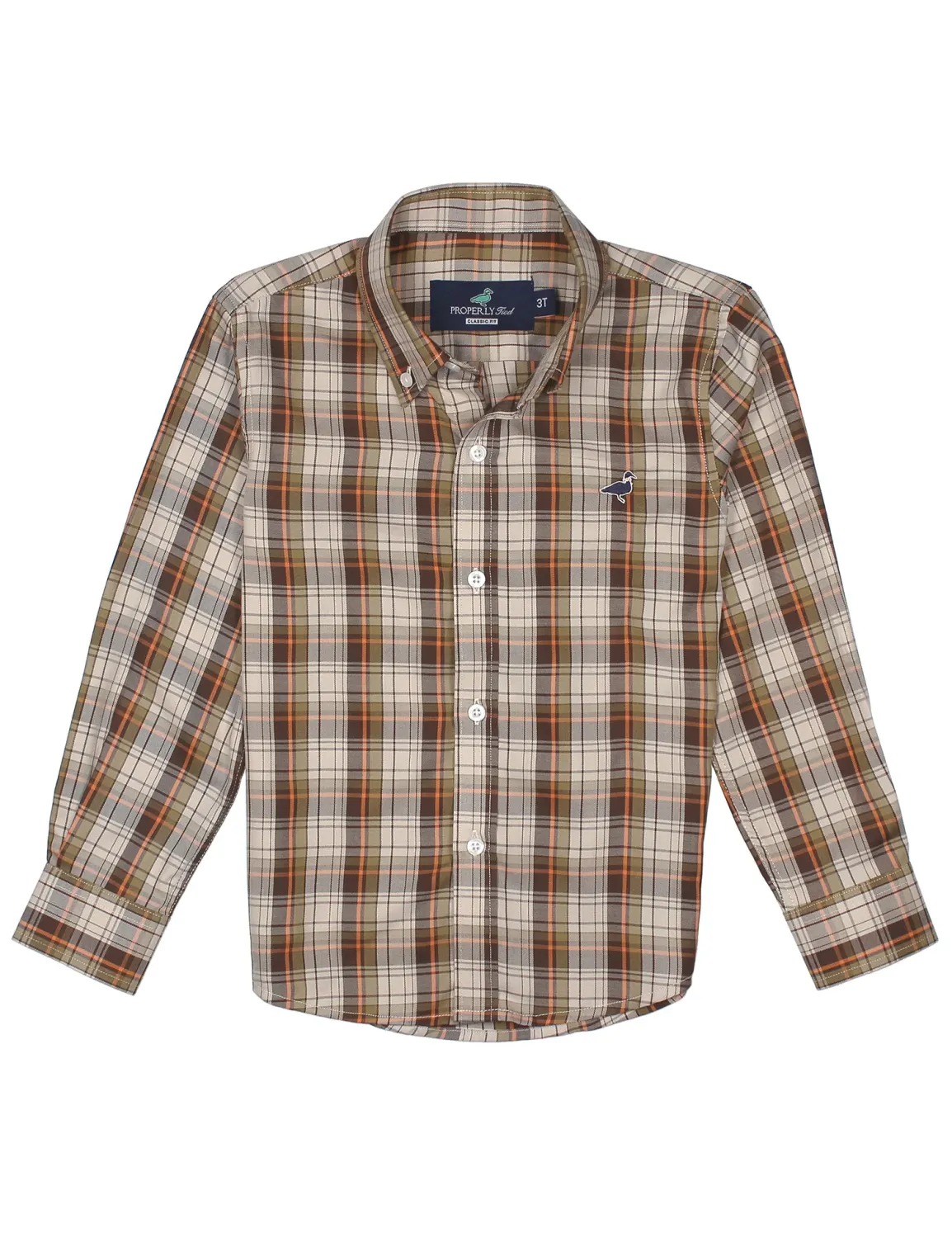 Seasonal Long Sleeve Button Down Sportshirt - Campfire
