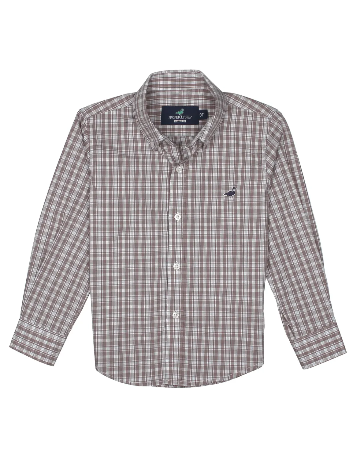 Seasonal Long Sleeve Button Down Sportshirt - Cobblestone