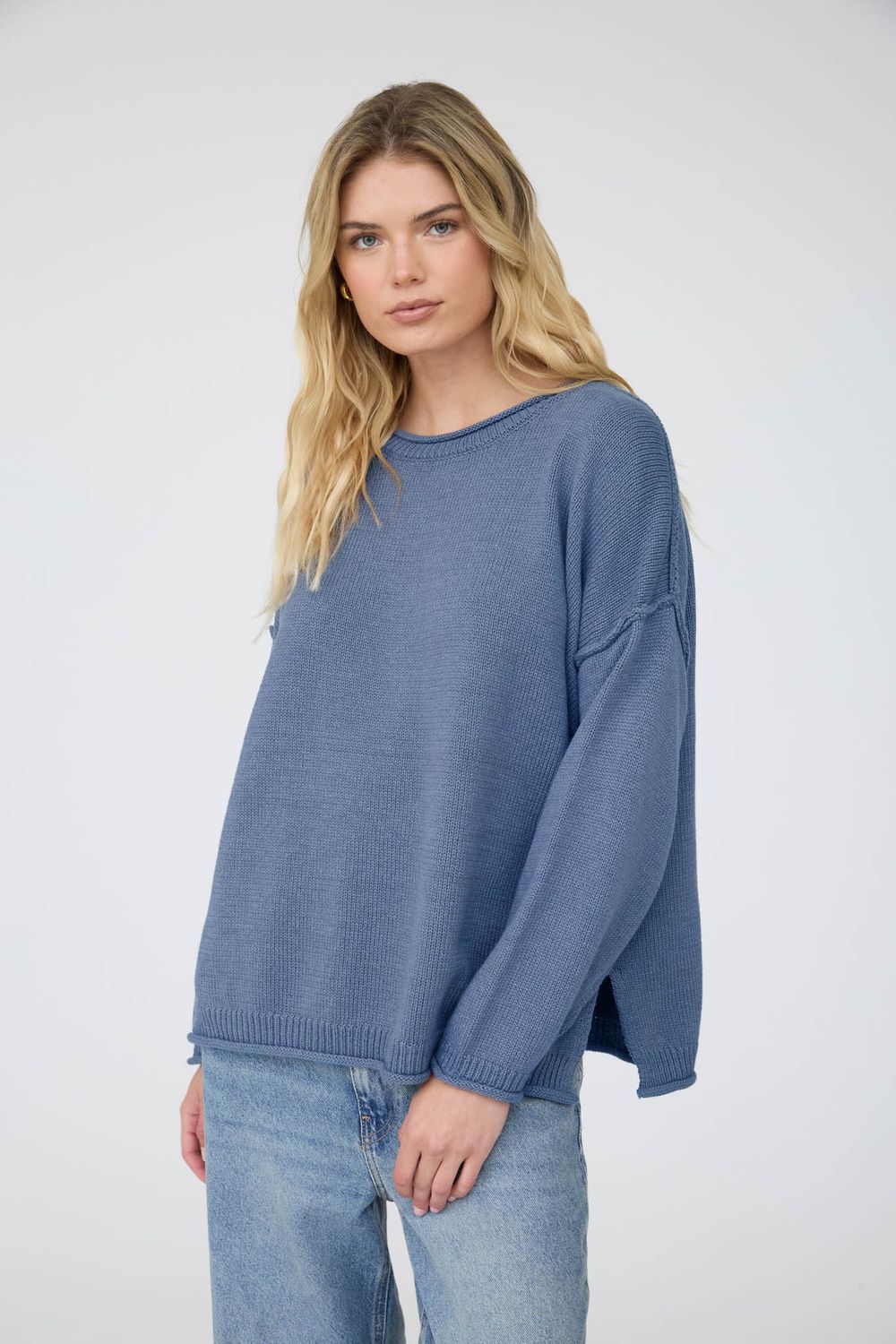 New Trends Sweater - Dusty Blue