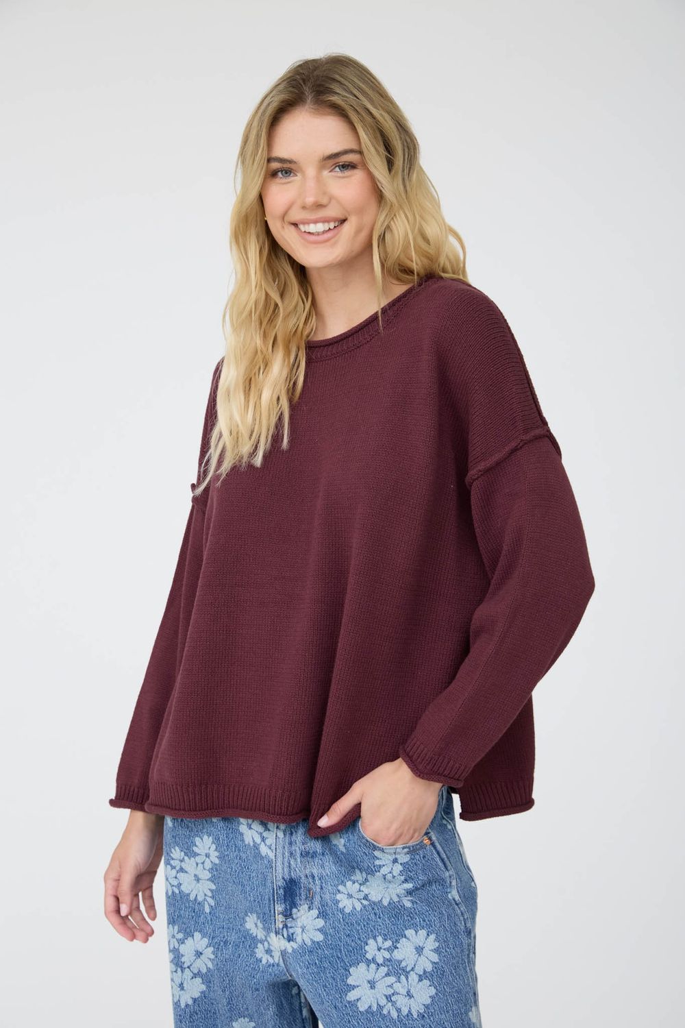 New Trends Sweater - Oxblood