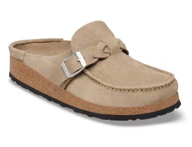 Buckley Braided Suede Leather Taupe Sandal - Narrow