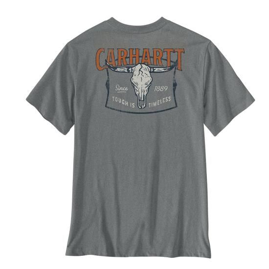 Men's Irvine Relaxed Tough Skull T-Shirt - Weather Ash Heather