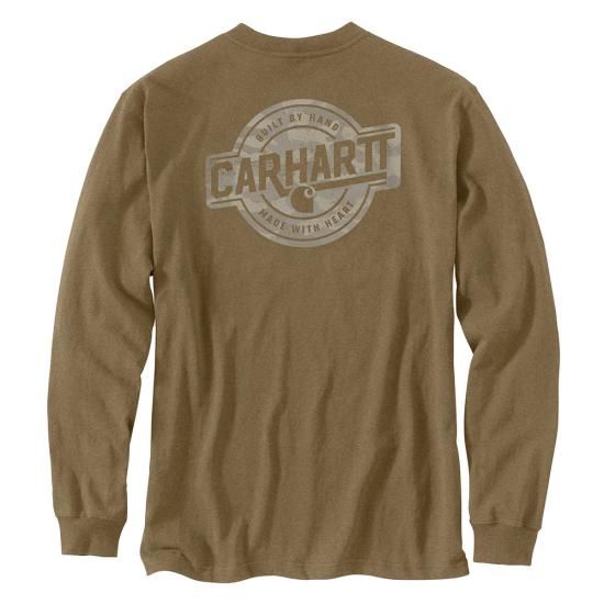 Men's Irvine Camo Badge Long Sleeve T-Shirt - Night Fatigue Heather
