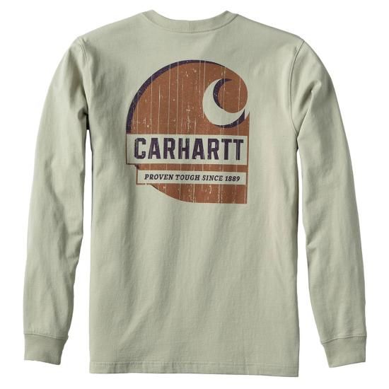 Men's Irvine Relaxed Tough C Long Sleeve T-Shirt - Faded Fatigue