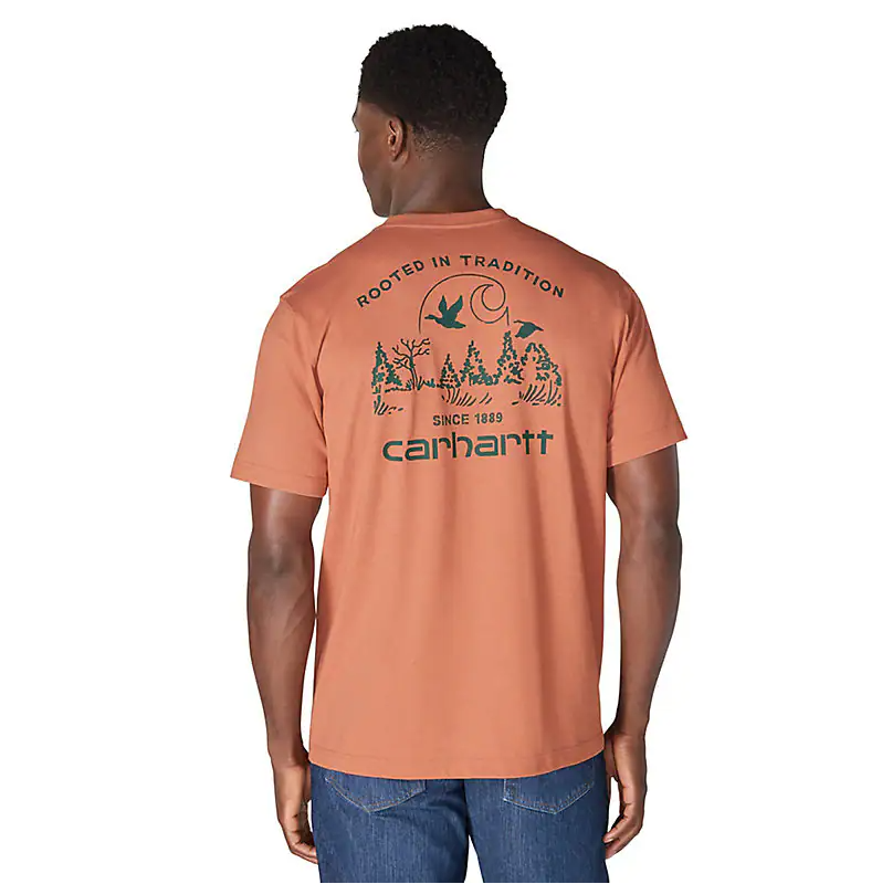 Men's Irvine Relaxed Duck Landscape T-Shirt - Worn Brick Heather