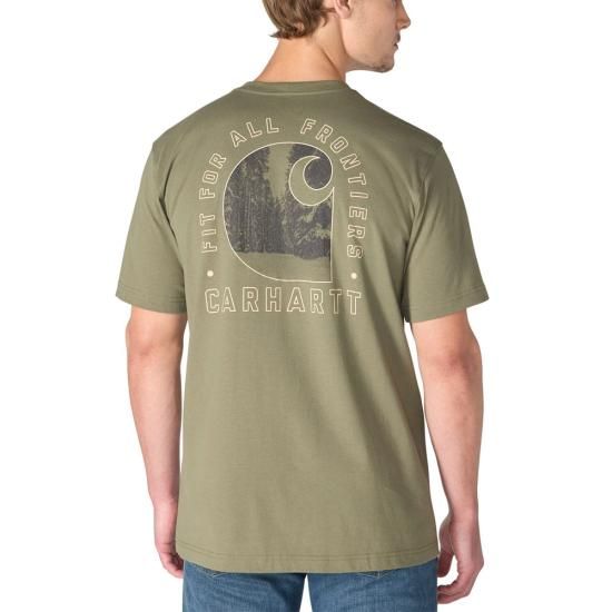 Men's Irvine Relaxed Forest T-Shirt - Dusty Olive