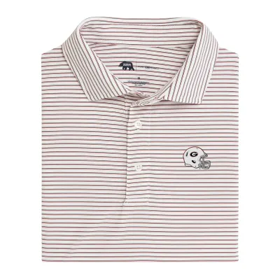 UGA Whiteout Helmet Scout Stripe  Performance Polo
