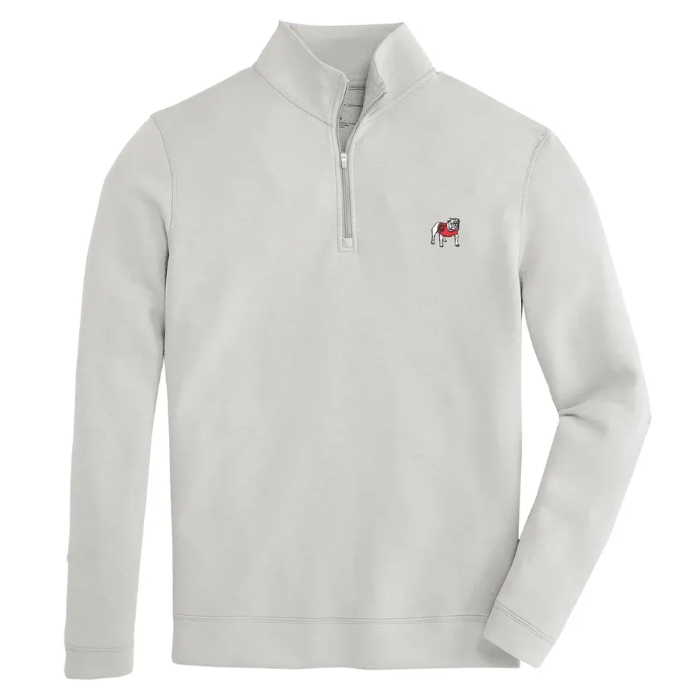 UGA Standing Bulldog Yeager Performance Pullover - Mirage Grey