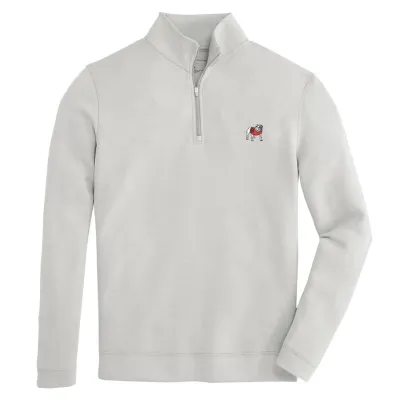 UGA Standing Bulldog Yeager Performance Pullover - Mirage Grey