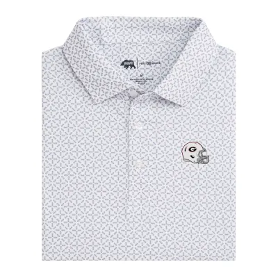 UGA Whiteout Helmet Gameday Printed  Performance Polo