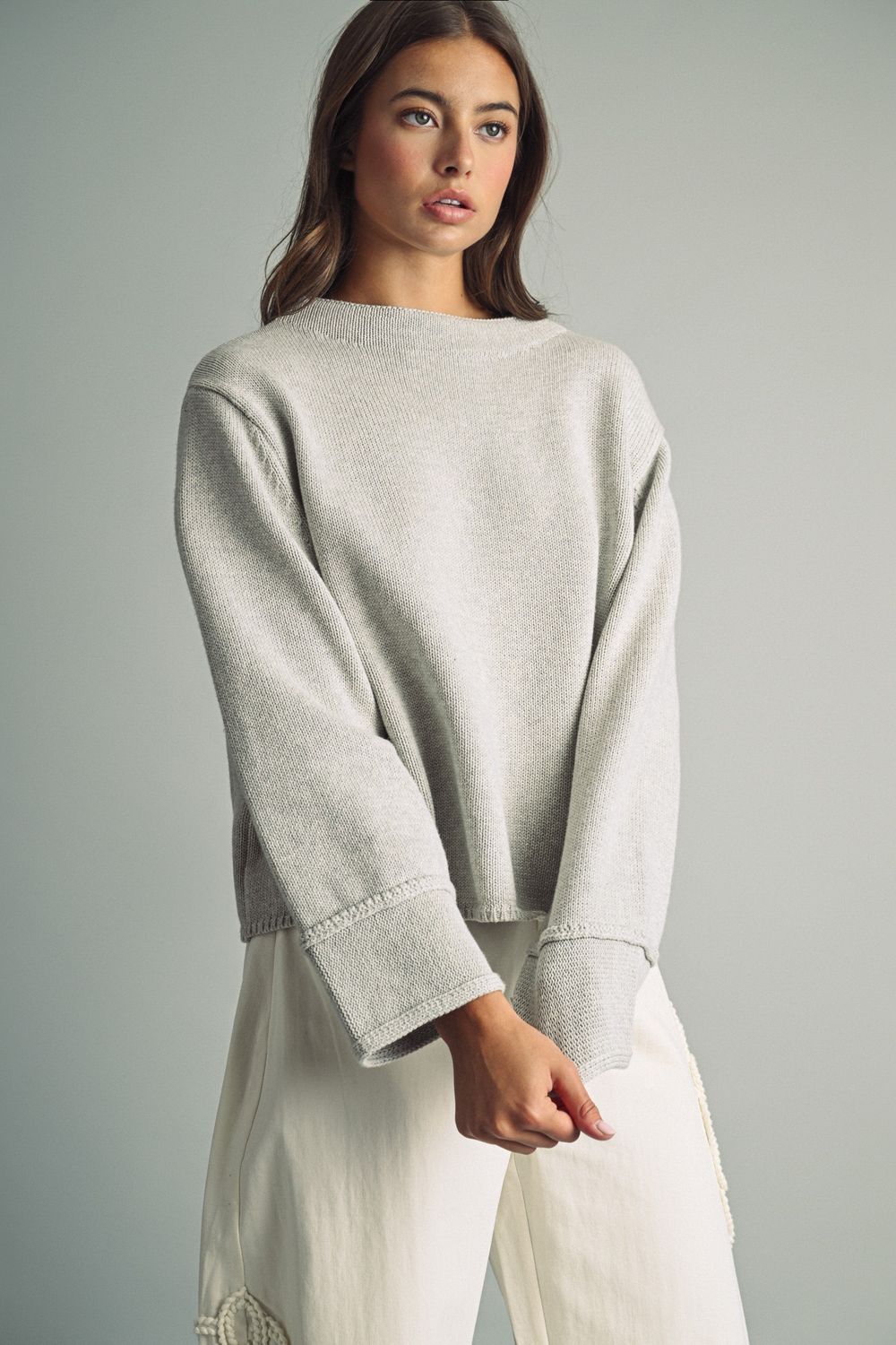 Be Confident Sweater - Heather Grey