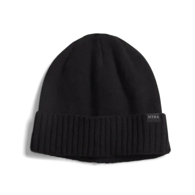 Cuffed Knit Beanie - Black