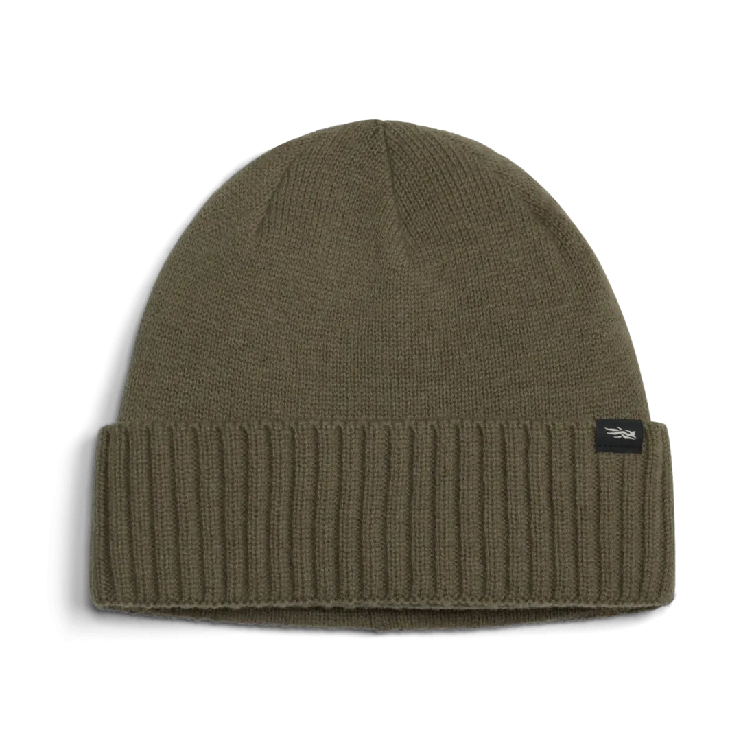 Cuffed Knit Beanie - Dark Green Sage