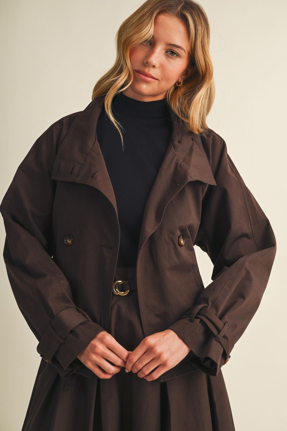 In Society Trench Jacket - Chocolate Fondant