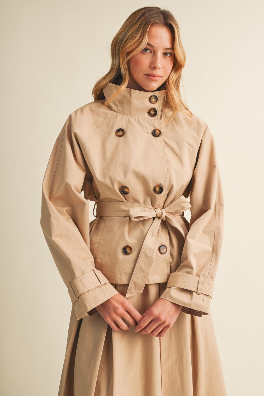 In Society Trench Jacket - Dark Beige