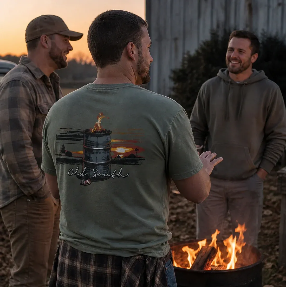 Barrel Fire Short Sleeve T-Shirt - Moss