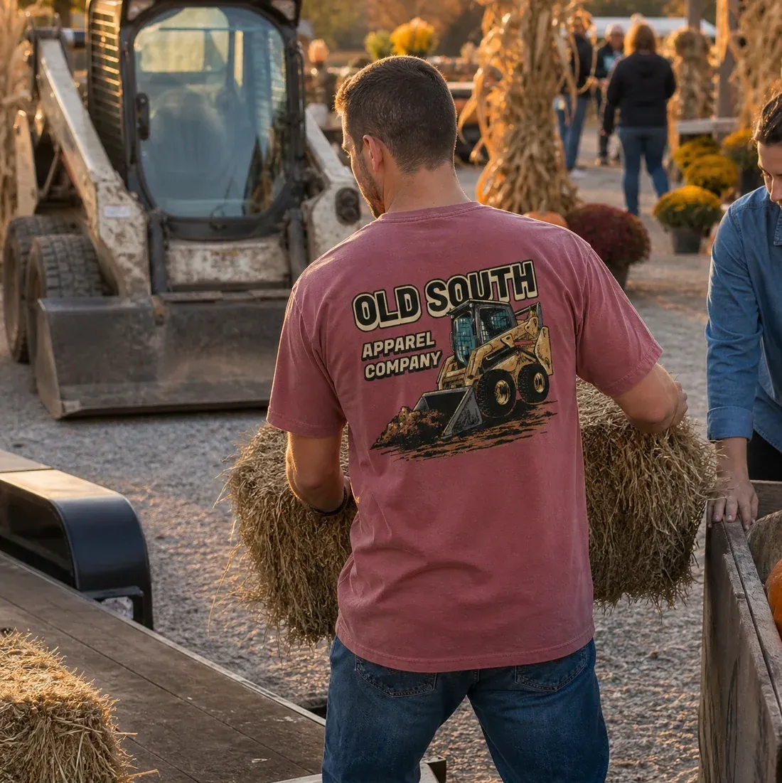 Skid Steer Short Sleeve T-Shirt - Brick