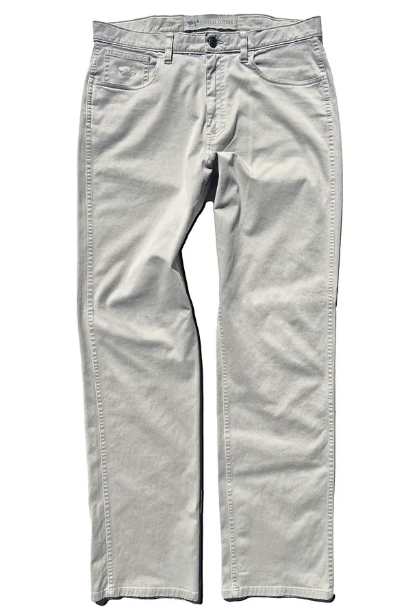 Light Khaki Stretch Twill 5 Pocket Pant