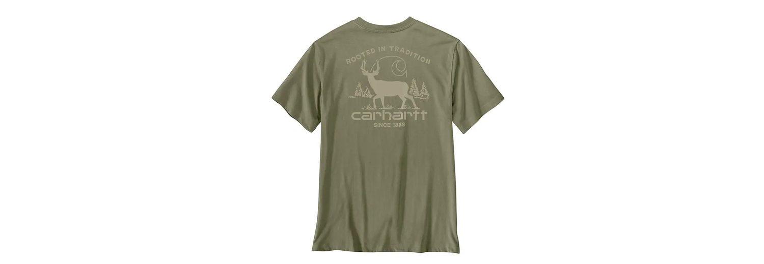 Men's Irvine Deer Landscape T-Shirt - Dusty Olive