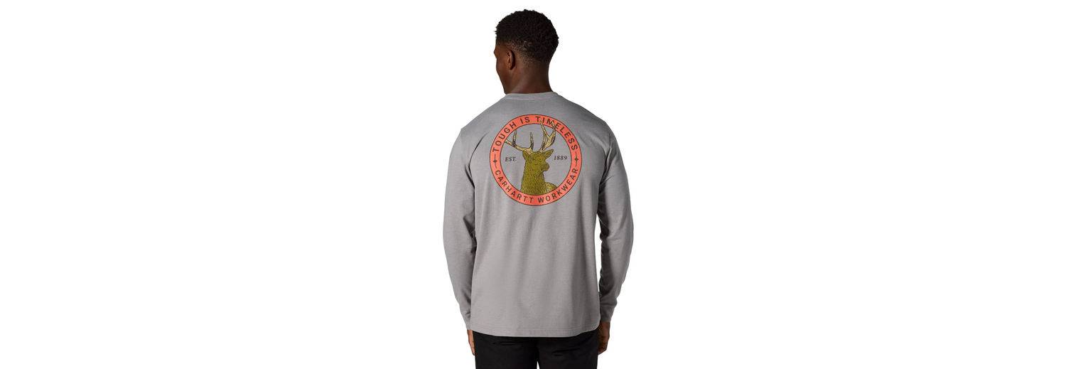 Men's Irvine Deer Badge Long Sleeve T-Shirt - Superstorm