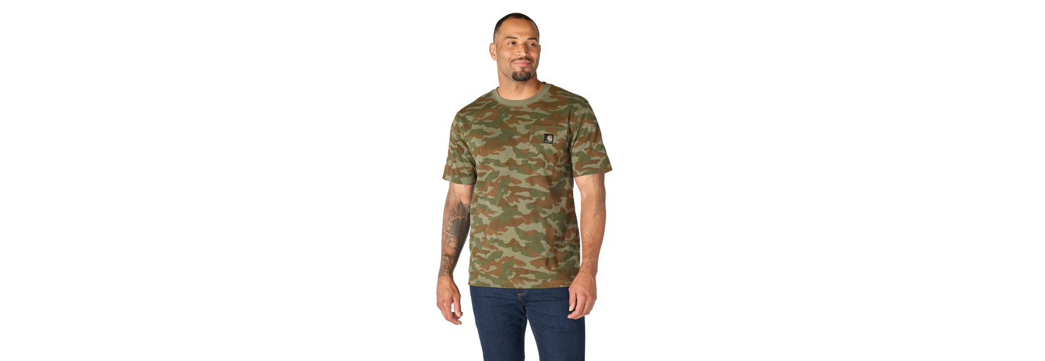 Men's Irvine Relaxed Camo T-Shirt - Army Green Camo