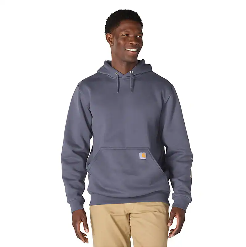 Men's Loose Fit Midweight Logo Sleeve Graphic Hoodie - Superstorm
