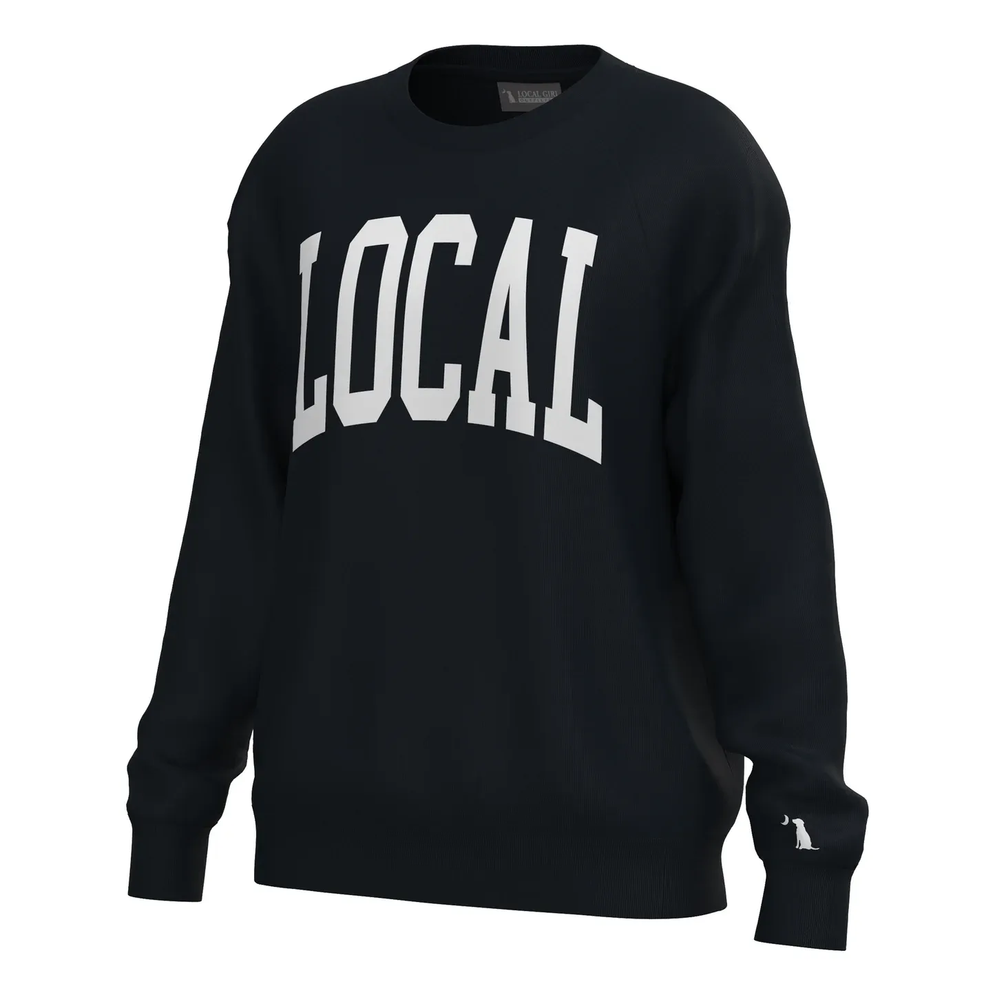 Local Girl Crescent Crew - Black