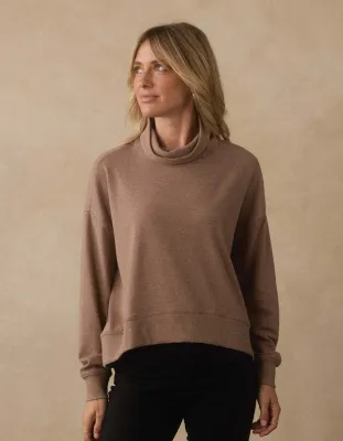 Puremeso Funnel Neck Pullover - Taupe