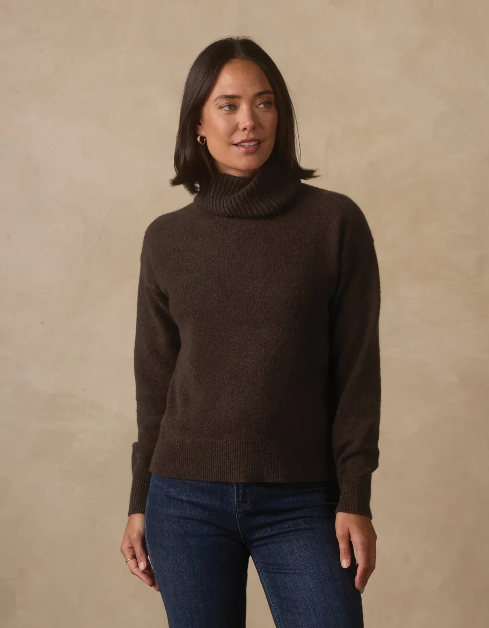 Arvada Hi-Neck Sweater - Umber