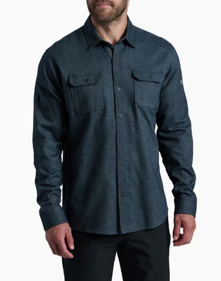 Men's Descendr Long Sleeve Flannel - Deep Abyss