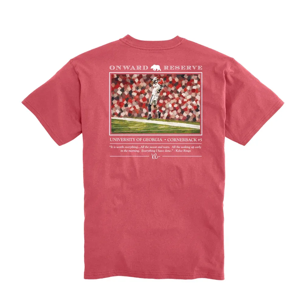 UGA Kelee Ringo Short Sleeve Tee - Washed Red