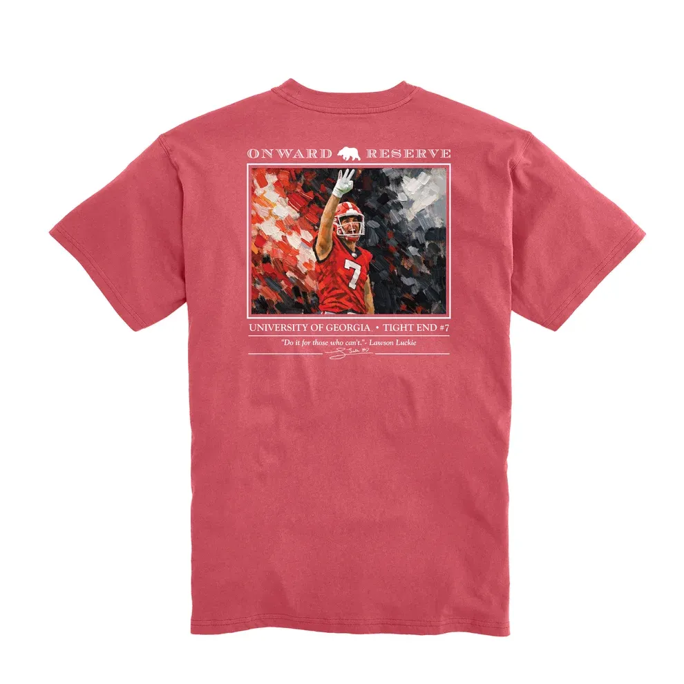 UGA Lawson Luckie Short Sleeve Tee - Washed Red