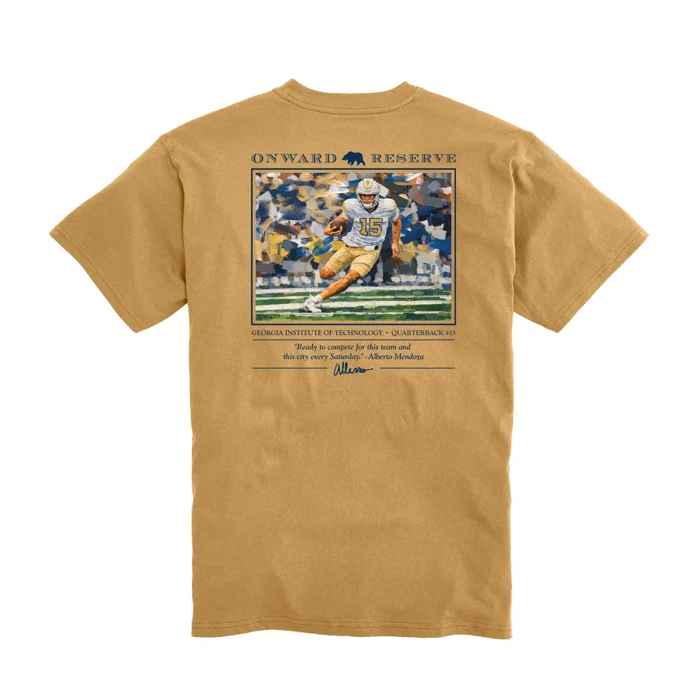 Georgia Tech Alberto Mendoza Short Sleeve Tee - Washed Gold