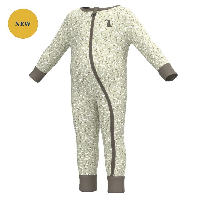 Baby Bodysuit - Green Duck Dog