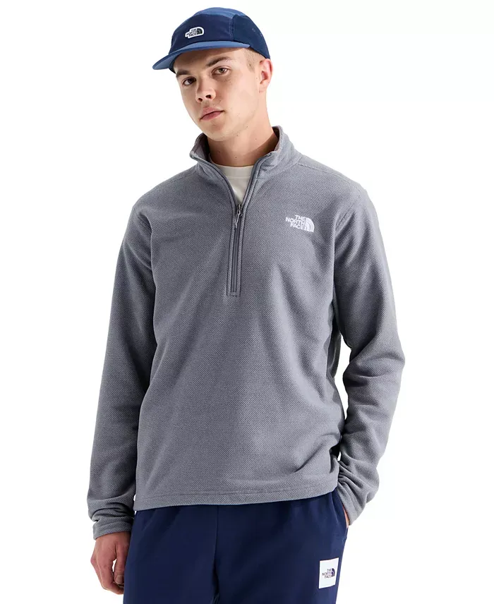 Men's Textured Cap Rock 1/4 Zip Sweatshirt - Smoked Pearl