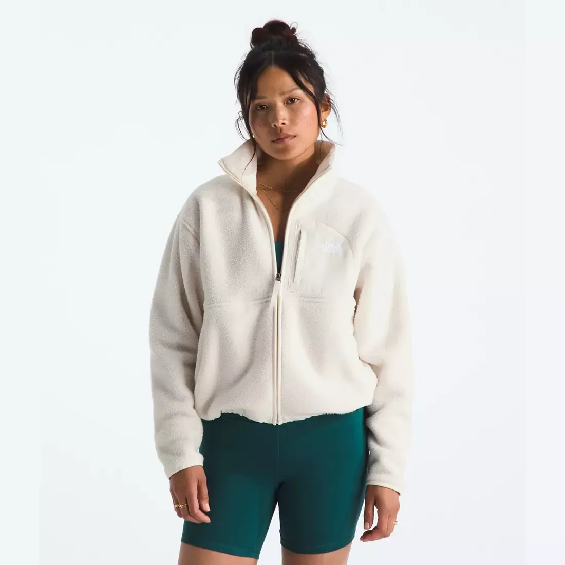 Women's Yumiori Off Peak Full Zip Jacket - White Dune