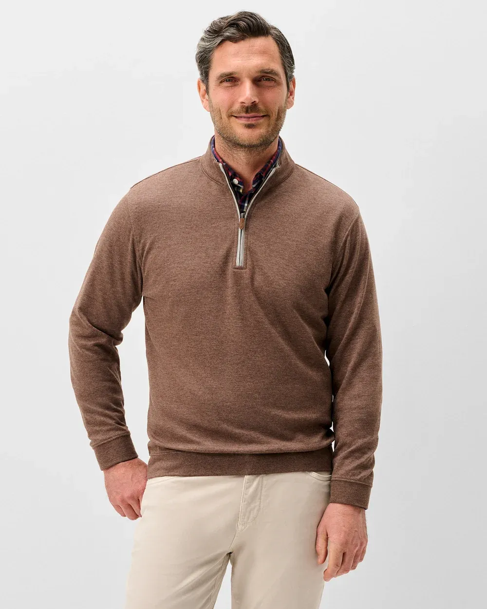 Sully Quarter Zip Pullover - Grizzly