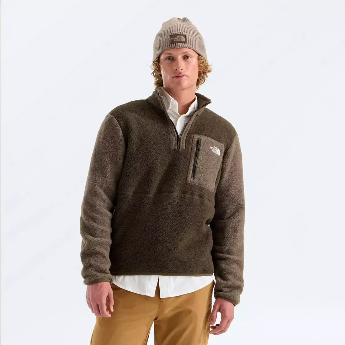 Men's Yumori 1/4 Zip Utility - Chestnut/Smokey Brown