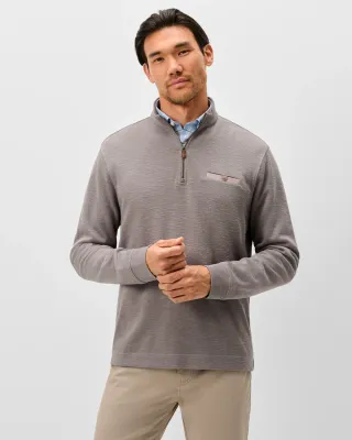 Flame Stitch Zip Pullover - Thunder