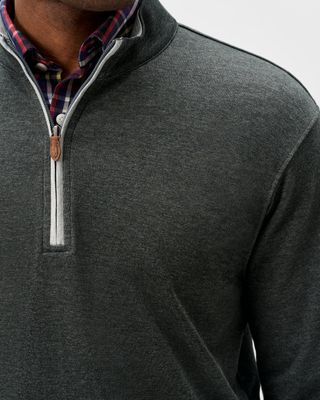 Sully Quarter Zip Pullover - Heather Black