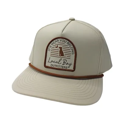Youth Horizon Arch High Crown Rope Hat - Light Khaki