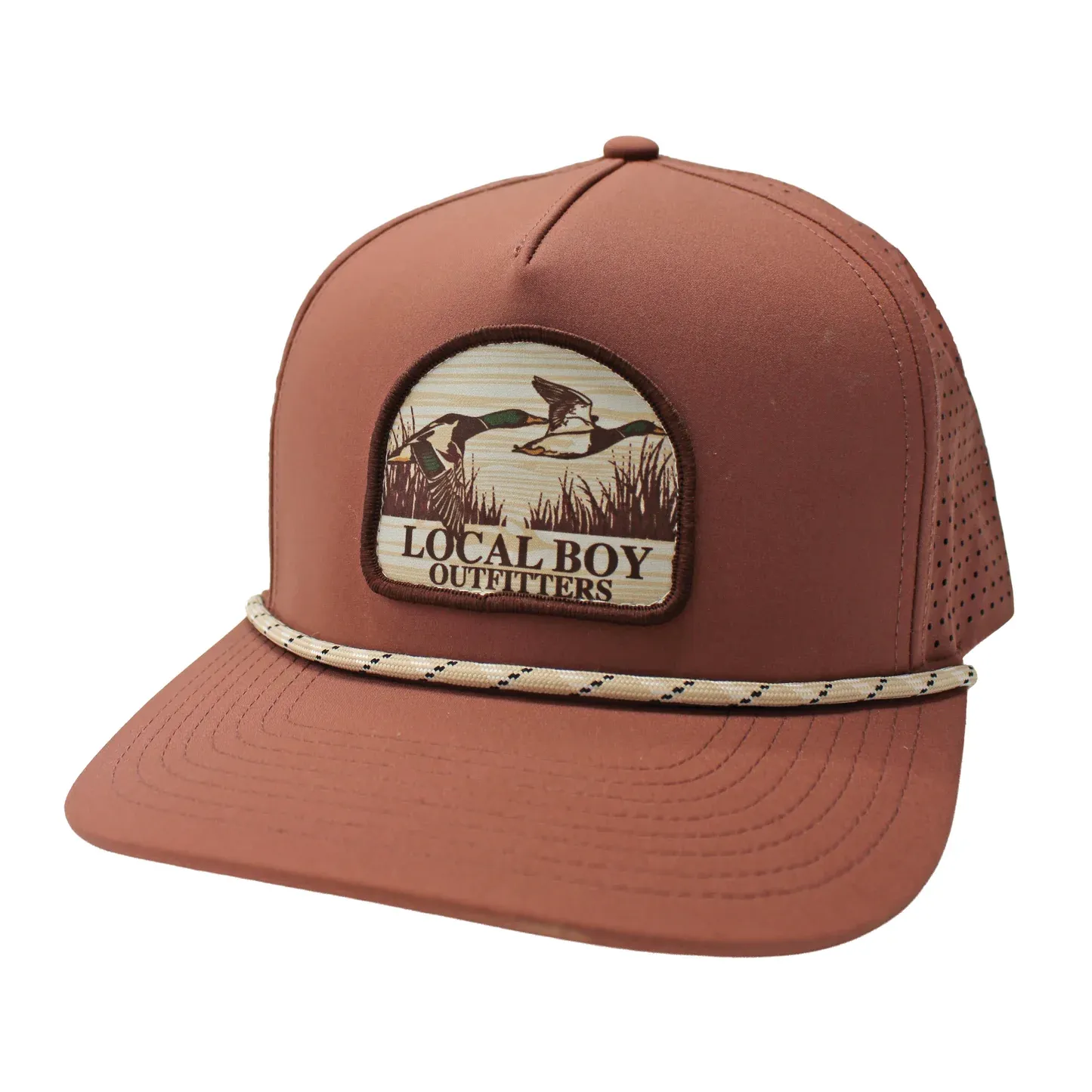 Youth Mallard Marsh Patch Performance Rope Hat - Brick