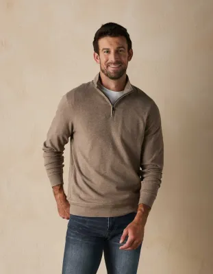 Puremeso Weekend Quarter Zip Pullover - Taupe