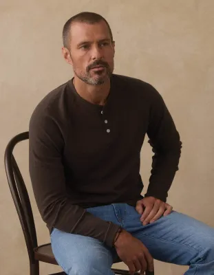 Puremeso Everyday Henley - Ash Brown