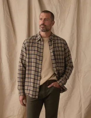 Hudson Double Brushed Flannel - Toasted Chestnut